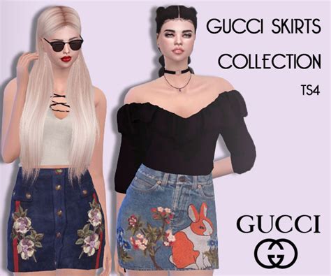 gucci canvas skirt|Gucci skirt sims 4.